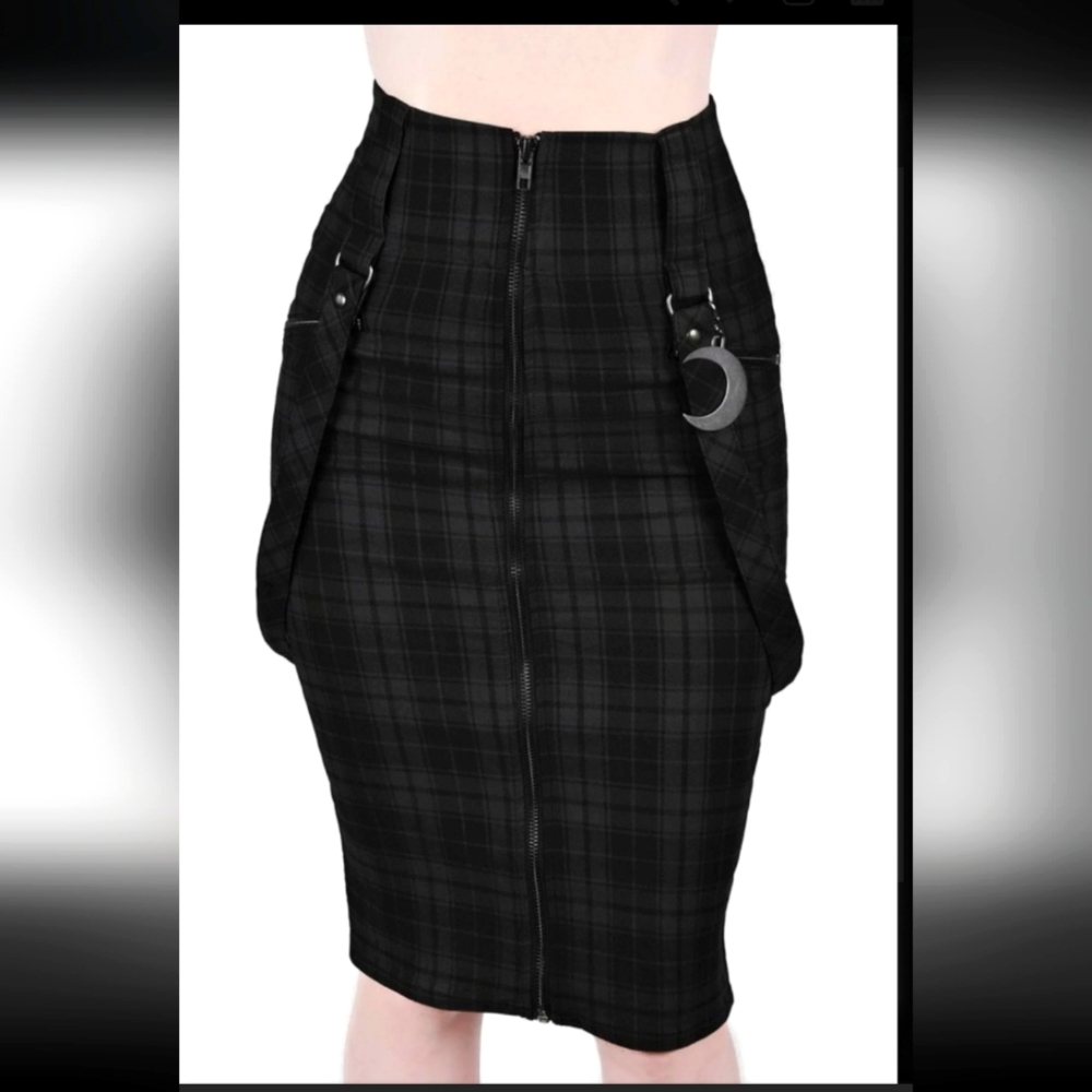 !ISO! Killstar darkland midi skirt in tartan/plaid !ISO!